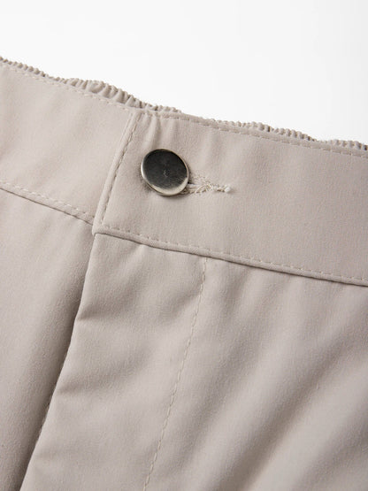 Men's Casual Shorts Business Social Quick Dry Shorts Breathable Relaxed with Zip Pocket Design Solid Color Shorts Streetwear