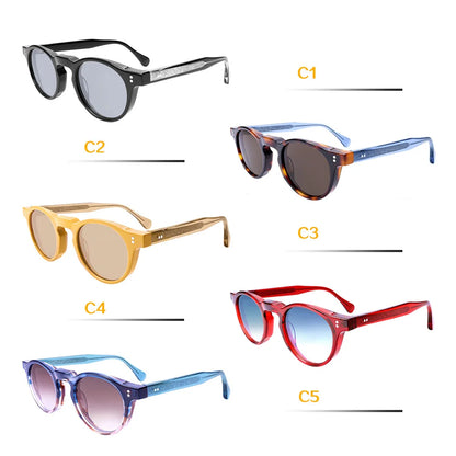 Retro Luxury Polarized Sunglasses for Men And Women UV400 Protection Classic Design Thick Acetate Frame