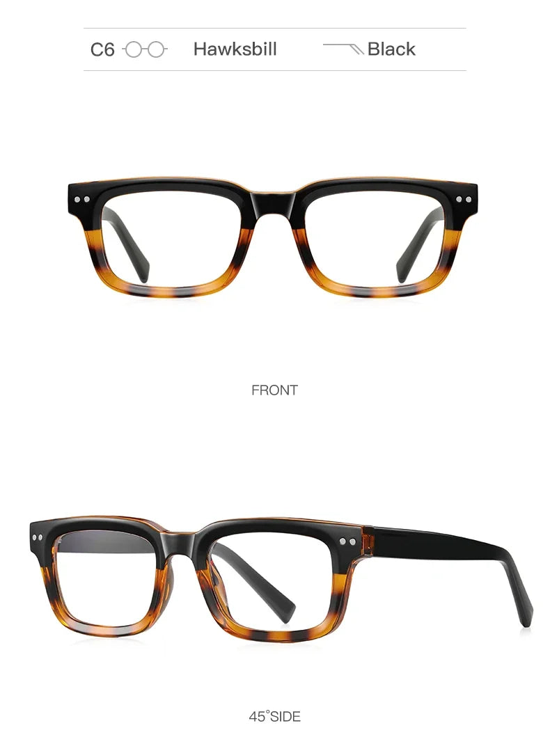 Men's glasses Square Classic Business Anti-Blue Light Reading Glasses Myopia Hyperopia Prescription Customized PFD2189