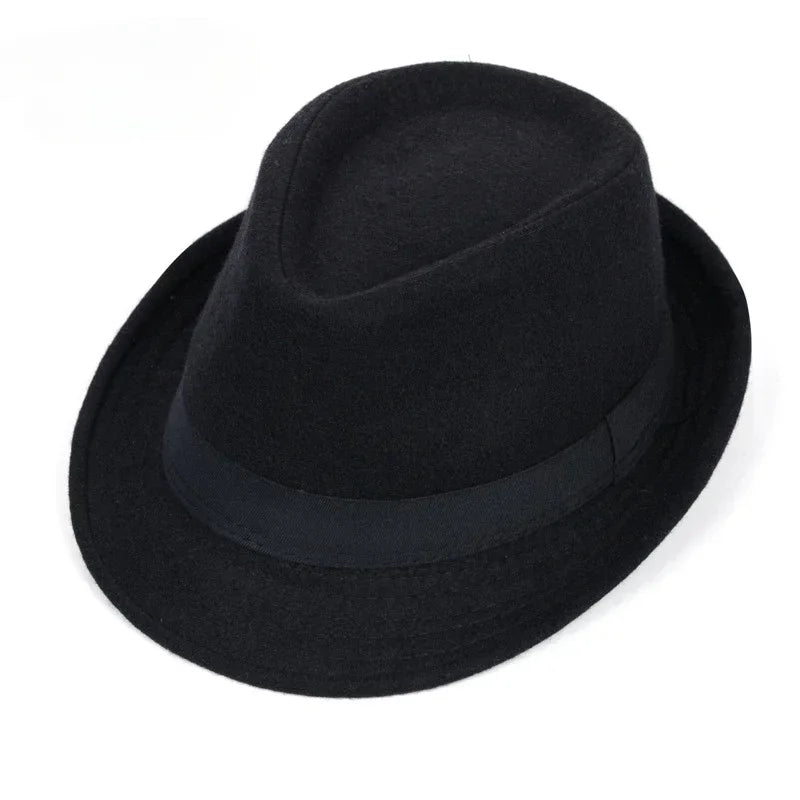 Winter Solid Fedoras For Men Top Jazz Hat Adult Bowler Hats Classic Version Chapeau Hats