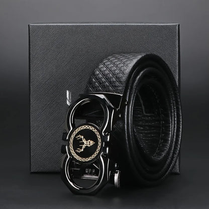 Ratchet Belt For Men - Top Grain Leather Cowhide Men's Belt 1 3/ 8" For Dress Pants - Adjustable Belt, Father's Day Gift