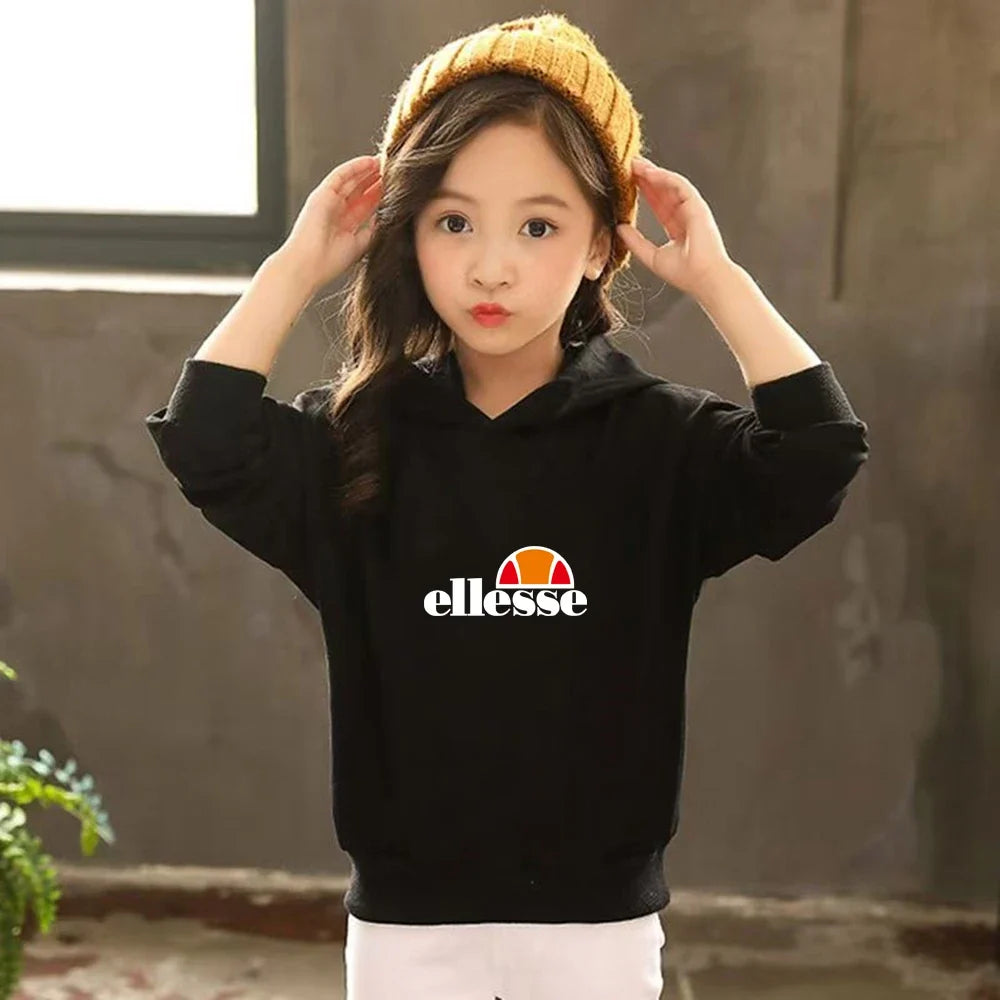 Black Children Hoodie Child print 3-12 Years Old Boys Girls Toddler hoodie Coat Top+Pants Stylish Casual Sweatshirt Set