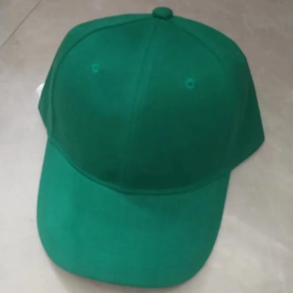 Green Baseball Cap Unisex Cap Casual Plain Baseball Hat Adjustable Snapback Hats for Women Men Hip Hop Cap Street Dad Hat