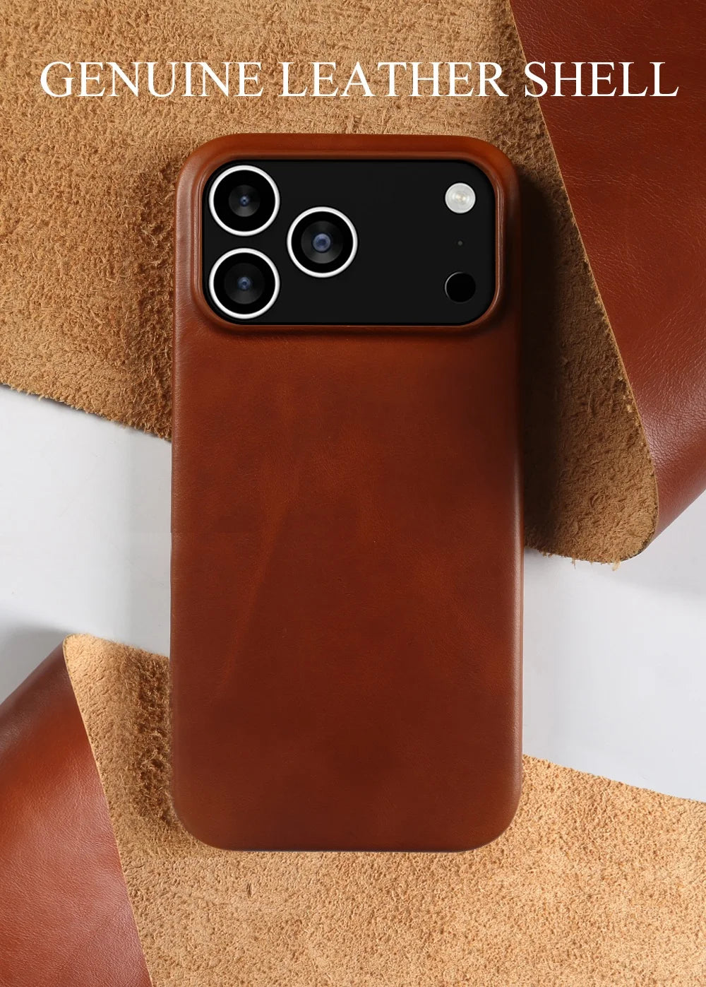 Vintage Oil Wax Full Covered Genuine Leather Case For Iphone 17 Pro Max 16 15 14 13 12 11 for Magsafe Magnetic Phone Cover Cases
