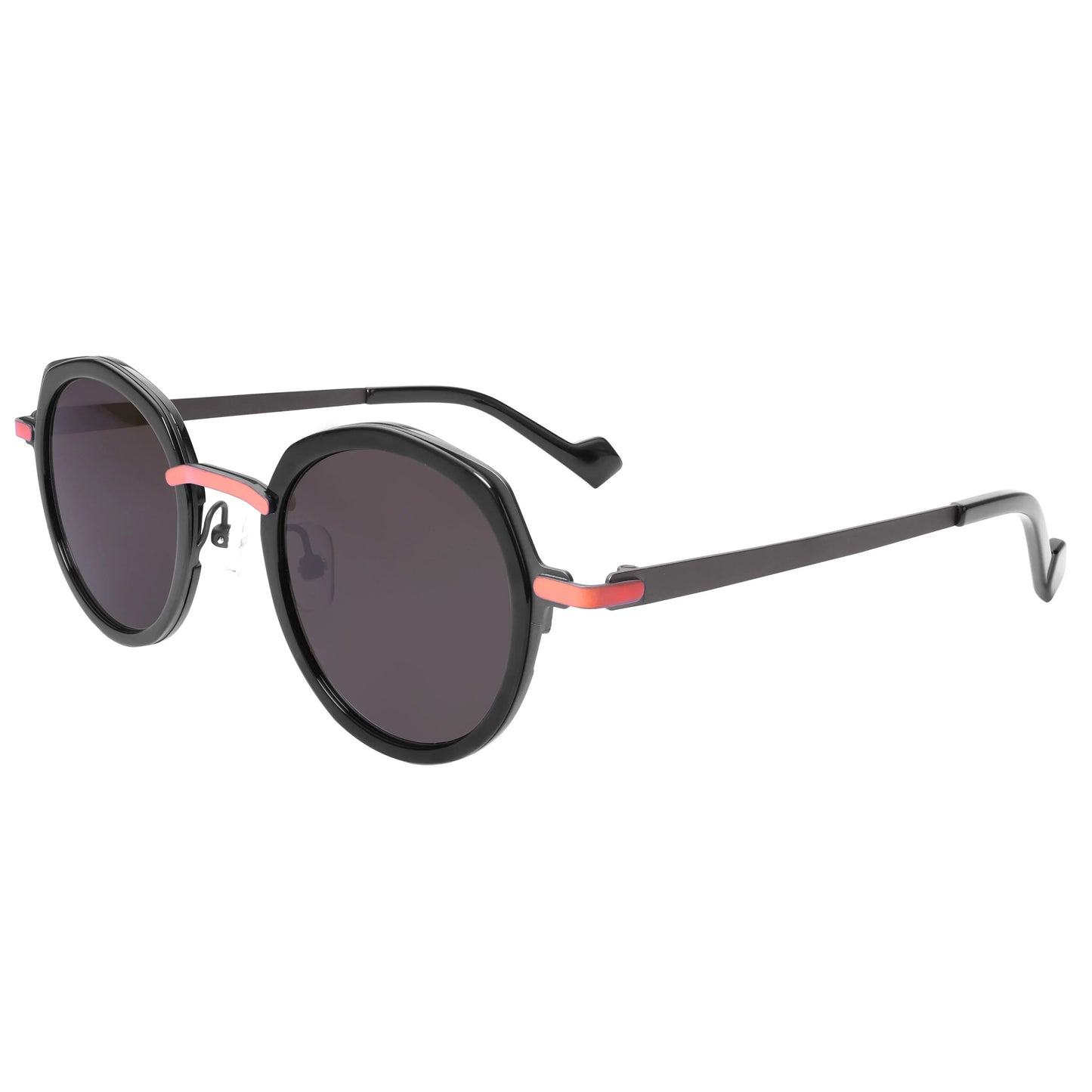 Acetate Sunglasses UV400 Polarized Green Metal Frame Lightweight Comfortable Fashion Sun Glasses with Colored Bridge