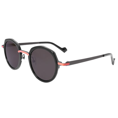 Acetate Sunglasses UV400 Polarized Green Metal Frame Lightweight Comfortable Fashion Sun Glasses with Colored Bridge