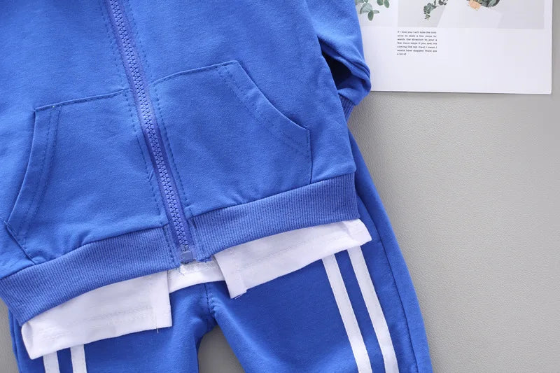 New Spring Autumn Baby Boys Clothes Children Girls Sports Hooded Jacket Pants 2Pcs/Sets Toddler Casual Costume Kids Tracksuits