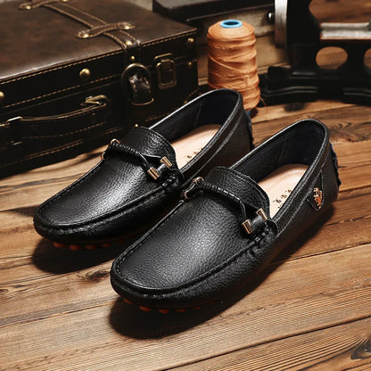 Summer Mens Fashion High Quality Outdoor Casual Leather Shoes Comfortable Breathable Classic 2024 New Slip on Men's Shoes