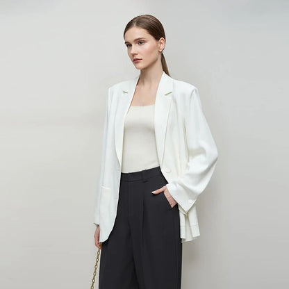 Women's Coat Autumn And Autumn Turned-over Collar Anti-ultraviolet Cool Jacket Casual Commuting Women's Blazers 12621078