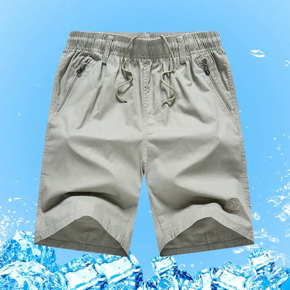 Big Size Men's Casual Shorts Summer Light Weight Shorts Outdoor Sports Cool Breathable Beach Relaxed Fit Cotton Cargo Shorts