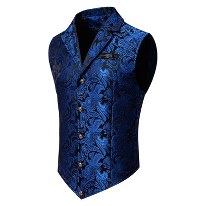 Men's Suit Vest , Casual Lapel Single Breasted Jacquard Slim Fit Holiday Vest, Red, Pink, Black and more available.