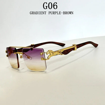 New Retro Rimless Sunglasses For Men Steampunk Sunglasses Women Punk Fashion Glasses Vintage Shades Gafas De Sol Sonnenbrill Sun