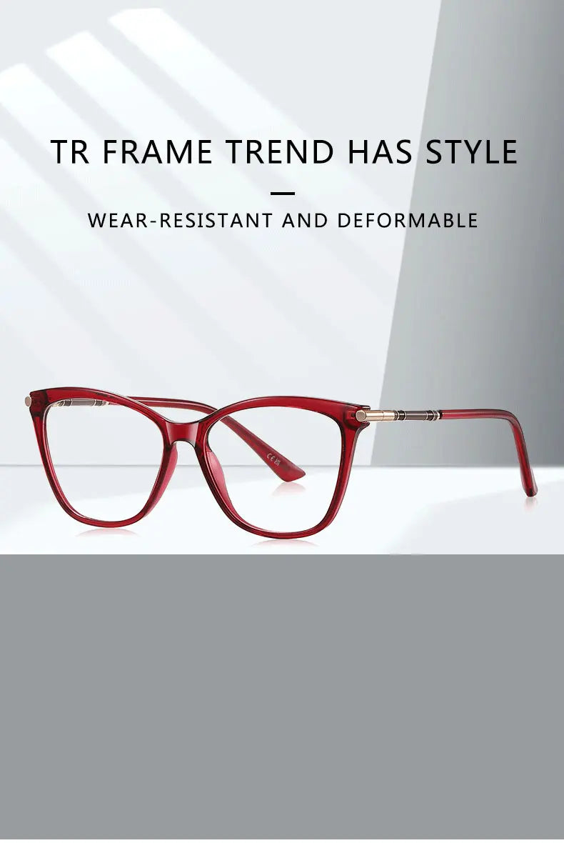Classic Minimalist Geometric Design Fashionable Anti-blue Light Reading Glasses Customized Prescription Available LS211