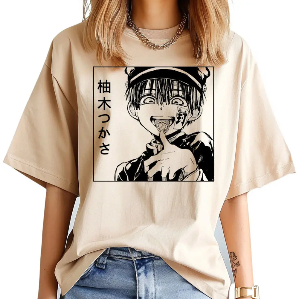 Toilet Bound Hanako Kun shirt girl Gothic harajuku  hip hop Digital Y2k shirt Classic Breathable harajuku 2000s Comfortable