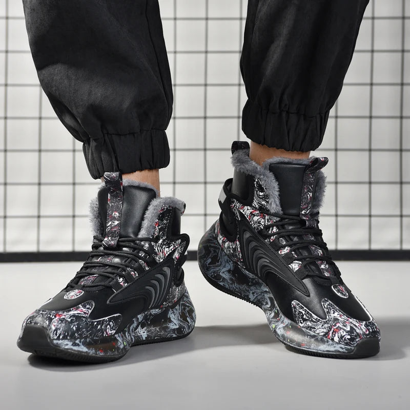 men boots 2024 New Winter Slippers Warm Men Shoes Waterproof Non-Slip Plush Sneakers Male tenis shoes Boots Men Sneakers Winter