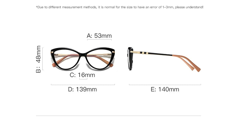New Cat Eye Optical Glasses Women Myopia Prescription Glasses Hyperopia Reading Glasses Anti Blue Light Computer Eyewear