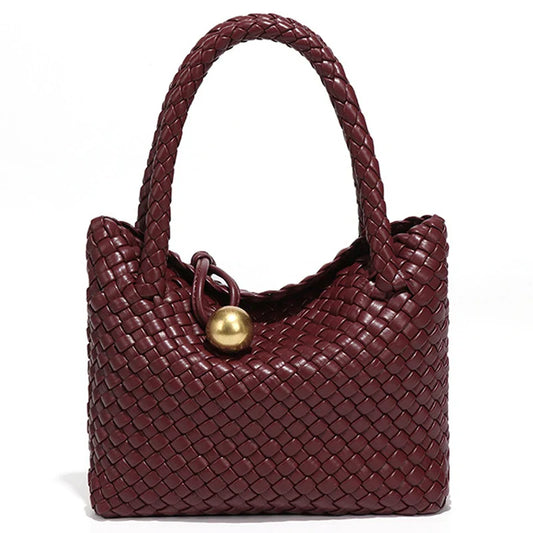 Summer Woven Shoulder Bag for Women Crossbody Tote Bag for Women Small Handbag Vegan Leather Purse Tote Handbag Hobo Bag