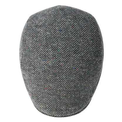 Men's Herringbone Flat Ivy Newsboy Hat Wool Blend Gatsby Cabbie Cap Winter Outdoor Hunting Cap