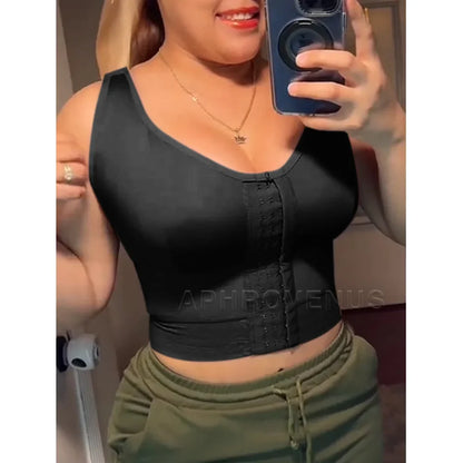 Fajas Colombianas Post-Surgery Compression Vest for Women Sleeveless Body Shaper for Tummy & Waist - Liposuction Recovery Girdle