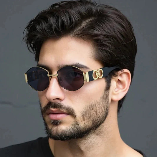 Luxury Fashion Brand Designer Sunglasses Women Men 2026 Vintage Steampunk Cat Eye Shades Glasses Outdoor Travel Party Sunglasses