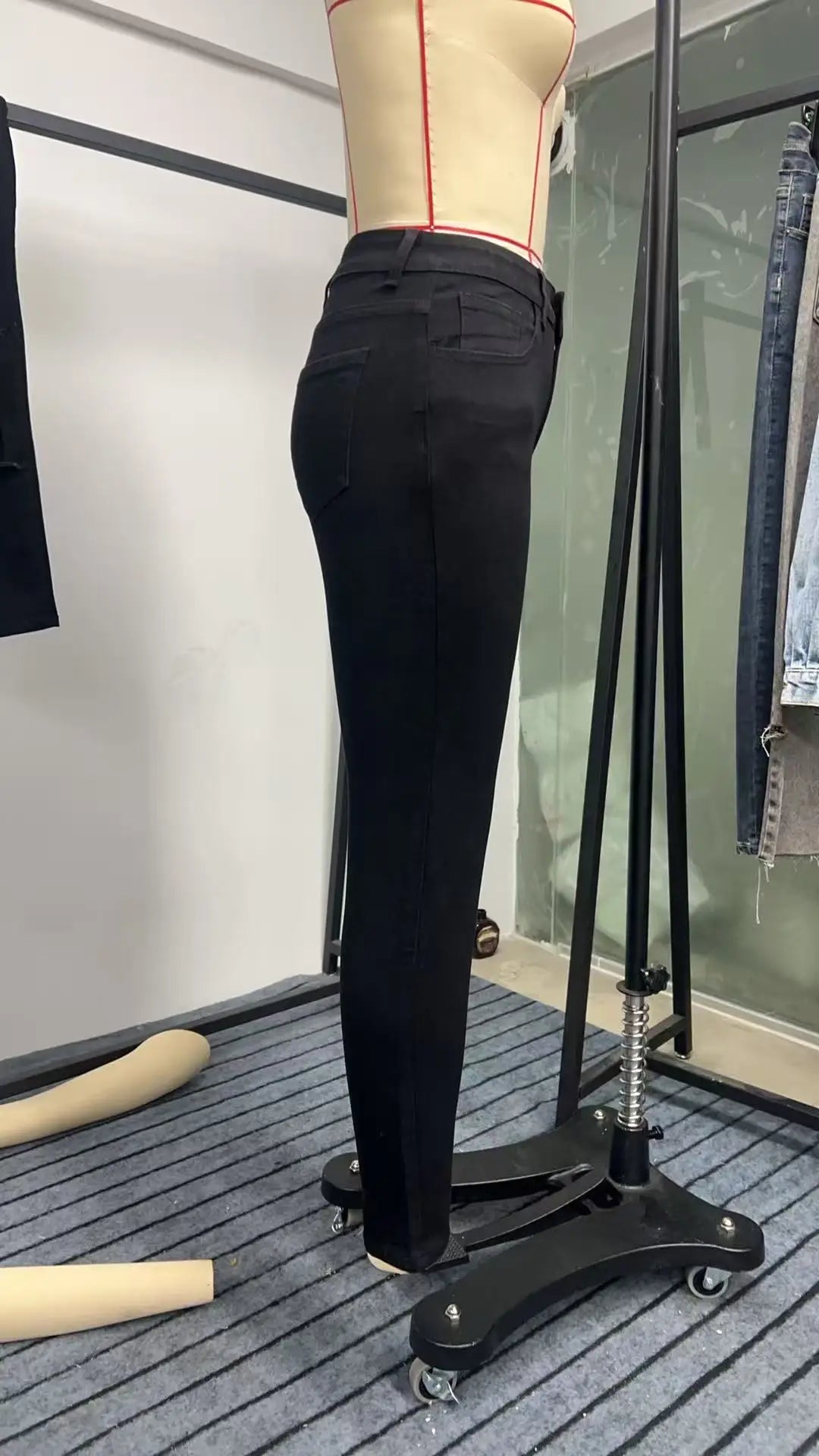 Y2k Jeans For Woman Vintage Style Black Stretch Skinny High Waist Denim Pants Casual Fashion Trousers Comfort Fit