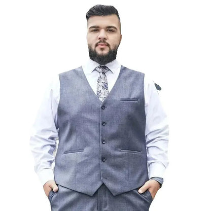 Plus Size Black Navy Suit Vest Men Solid Color Single Breasted Waistcoat For Host Groom Groomsmen Grey Black Navy Waist Coat 9XL