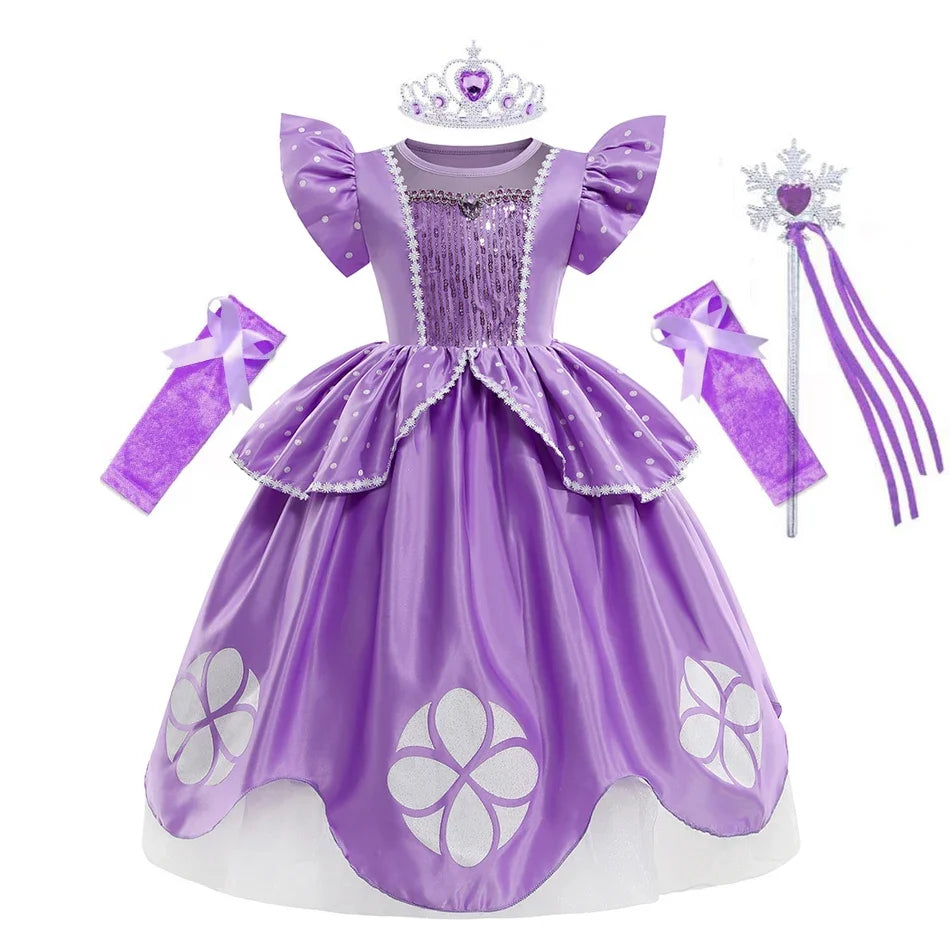 Sofia Costume the First Dress for Girls Princess Costumes Children Princess Dress Birthday Party Sophia Kids Prom Dresses