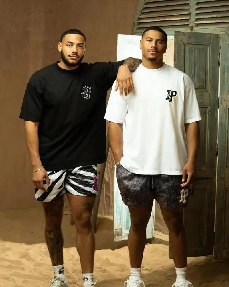 Mens Clothing IP Trend Casual Shorts Summer Fitness Sports Mesh Breathable Quick Dry Short Pants Man Beach Basketball Sweatpants