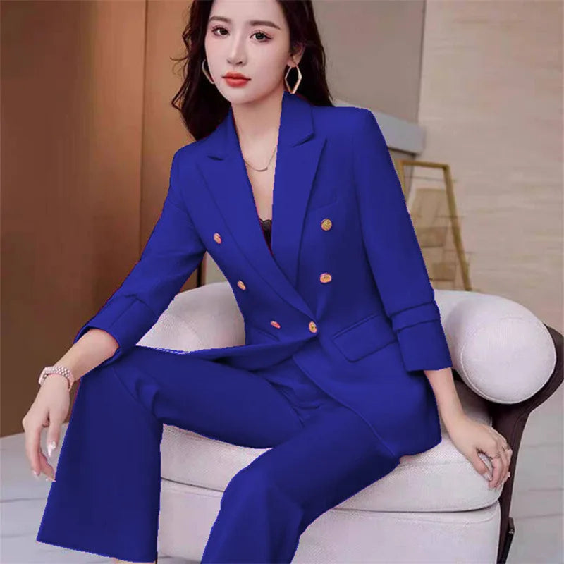 New Advanced Design Women's Suit Jacket Korean Style Spring Autumn Professional White Collar Small Western Clothes