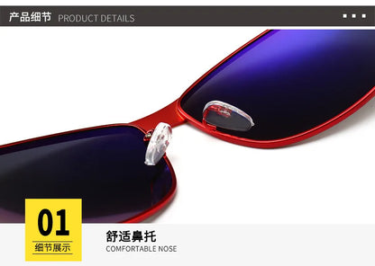 Retro Oval UV400 Polarized Sunglasses for Men Women Motorcycle Glasses Anti-Glare Outdoor Adventure Shades 554