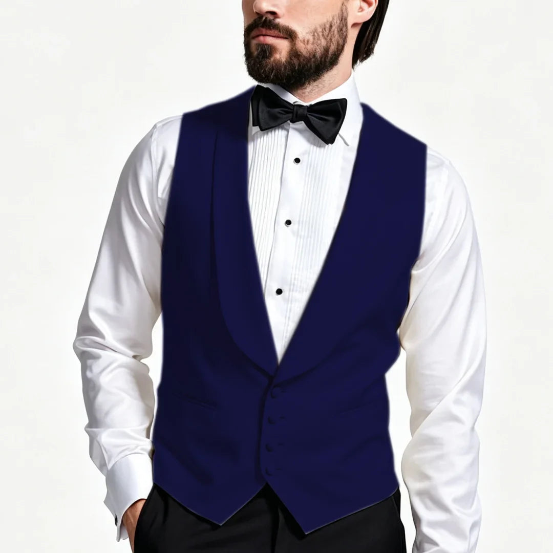 Men Vest Ivory With Lapel Single Breasted Solid Waistcoat For Wedding Banquet Business Work Office Casual Daily Men Suit Vest