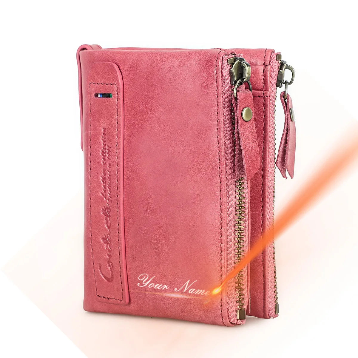 Genuine Leather Short Wallets for Women Luxury Designer Coin Purse Female Money Clip Card Holder Customize Men Wallets