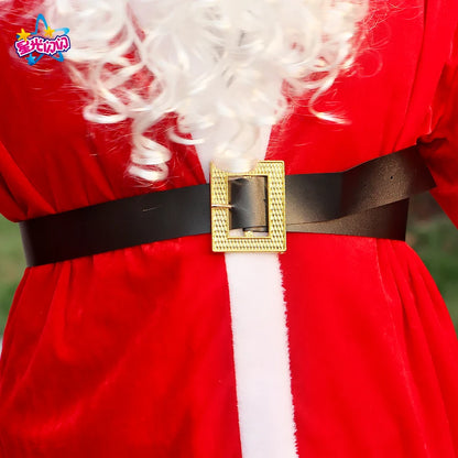 Santa Claus Clothes New Year Christmas Eve Party Men Santa Velvet Suit Outfit Adults Xmas Cosplay Costume