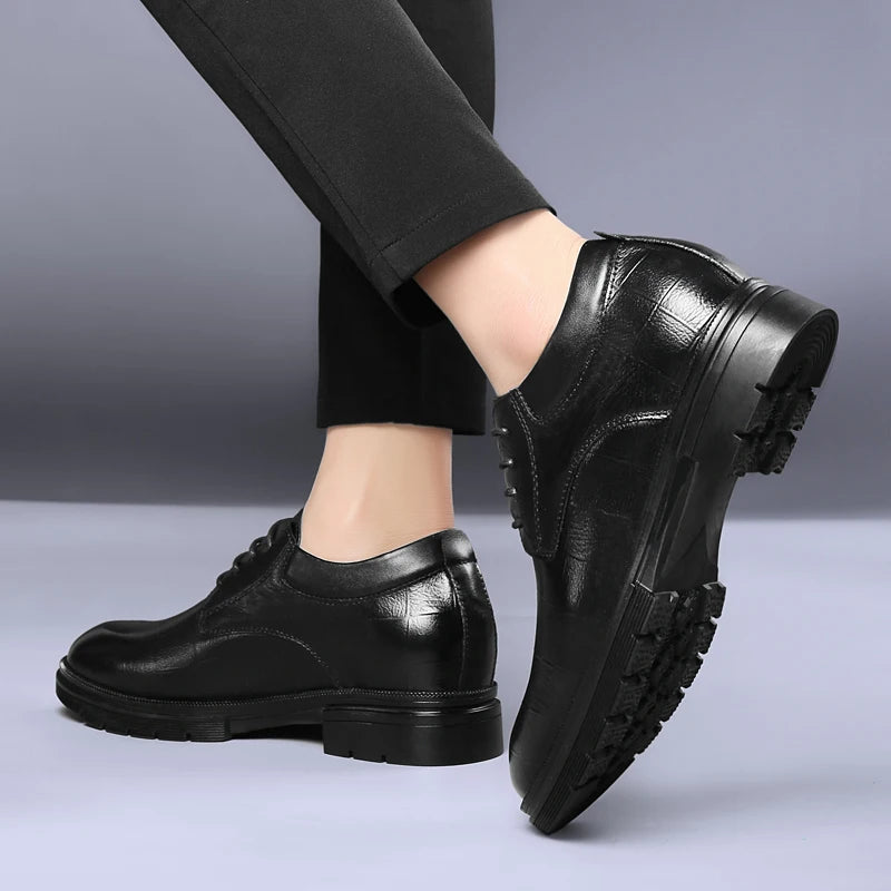 Genuine Leather Men's Oxford Shoes Lace Up Casual Shoes Comfortable Sneakers Outdoor Male Walking Shoes Formal Dress Footwear
