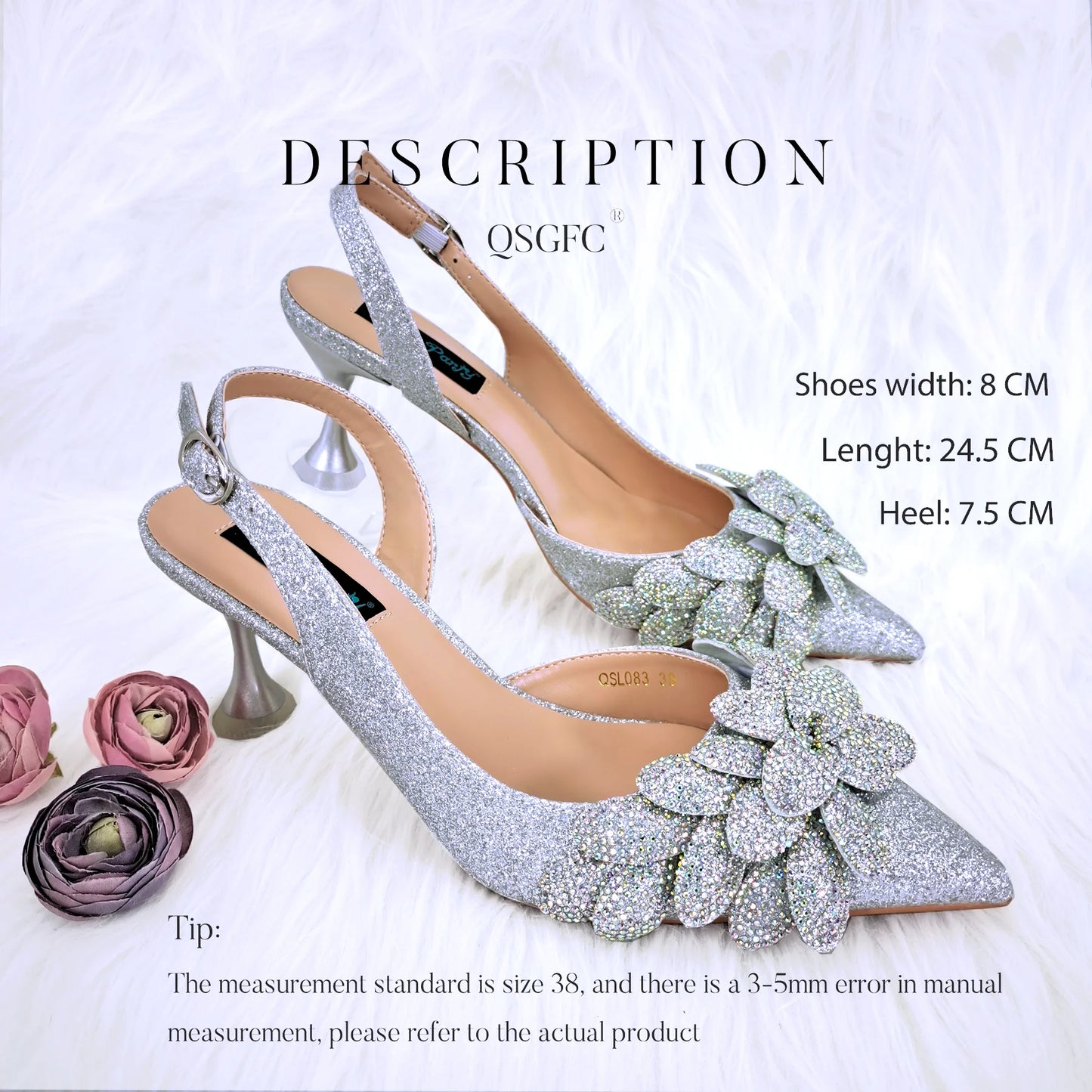 Nigerian Banquet Shoes and Bags African Fashion Peach Ladies Matching Shoes and Bags Pointed Toe High Heels Wedding Party