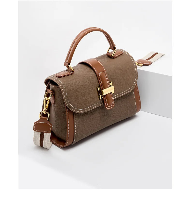 Luxury handbags female crossbody bags small square shoulder bag mom women bags new fashion 2025 genuine cowhide leather satchel