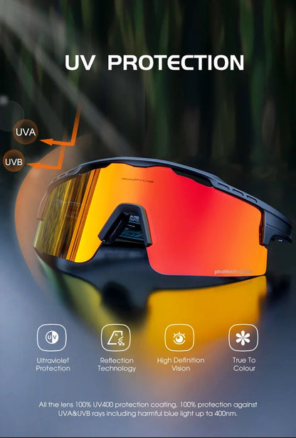 Photochromic Sunglasses UV400 Bike Bicycle Glasses Men's Blue Sports Woman Cycling Eyewear Outdoor MTB Glasses Bike Goggles
