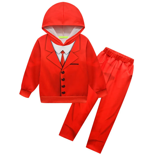 Pocket Devs VR Cosplay Costume Red Suit Set Devs-ROB Game Roleplay Outfit for Boys Girls Halloween Party Cosplay Ready To Ship