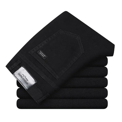 2026 Classic Men Straight Jeans Homme Pantalon Streetwear Soft Black Blue Masculino Denim Mans Pants