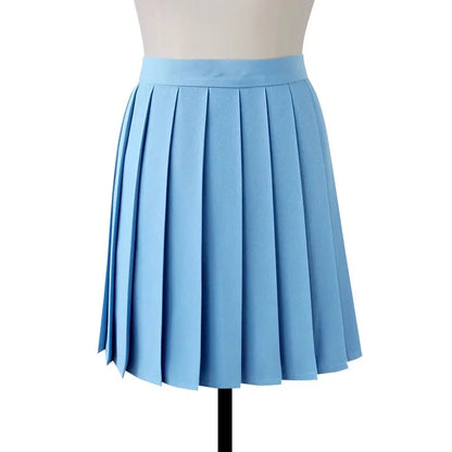 Women High Waist Pleated Midi Skirt Y2k Summer Knee-length Preppy Style Harajuku  Hot Street School Cosplay Casual Female Faldas
