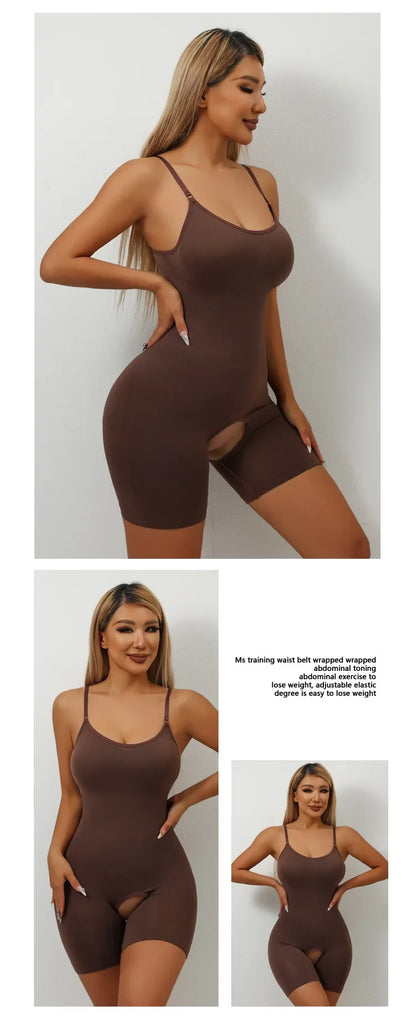 Bodysuit Shapewear Women Tummy Control Full Body Shaper Seamless Open Crotch Shorts Waist Trainer Butt Lifter Slimming Underwear