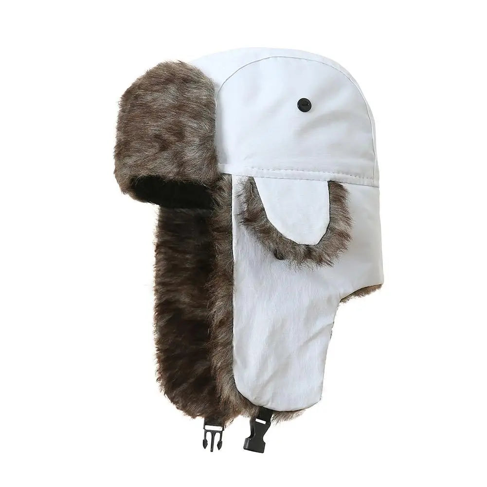Men Women Russian Hat Trapper Bomber Hats Winter Thermal Male Caps Hat Faux Earflap Ski Lei Feng Snow Caps Outdoor Ushanka Y1D0