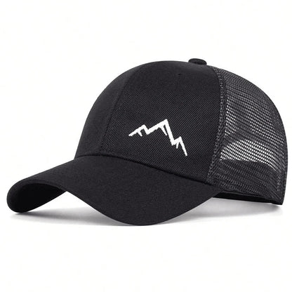 Unisex Mountain Range Embroidery Baseball Net Caps Spring and Summer Outdoor Adjustable Casual Hats Sunscreen Hat