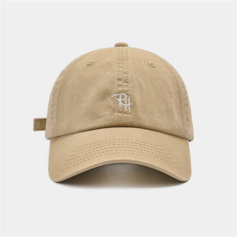 Unisex RH Letter Embroidery Baseball Cap Men Women Summer Casual Hat Outdoor Shade Adjustable Hip Hop Streetwear Trucker Hats