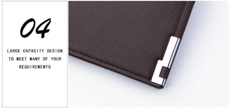 Short Men Wallets Card Holder Photo Holder Slim Male Print Wallet High Quality PU Leather Money Bag New Kpop Small Men's Purse