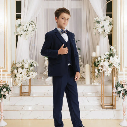 Boys Clothing Suit for Kid Easter Outfit Church Party Blazer Wedding Ceremony Flower Piano Performance Birthday Gift Set 3PCS