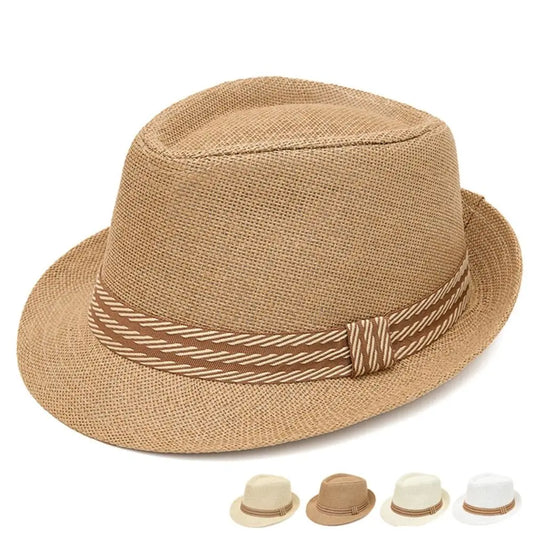 Lightweight Linen Belfry Trilby Hat Sun Protection Versatile Panama Trilby Hat Short Brim Breathable Fedora Sun Hat Travel