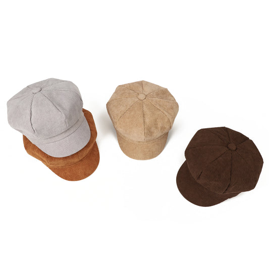 Newsboy Cap Beret Women Vintage Beret Painter Hat Winter Hats For Women Men Octagonal Caps Female Bone Solid Color Casual