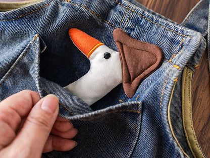 Children Clothing Baby Boys Girls Cartoon Duck T Shirt Denim Overalls 2Pcs/sets Kids Infant Casual Clothes Toddler Fashion Wear