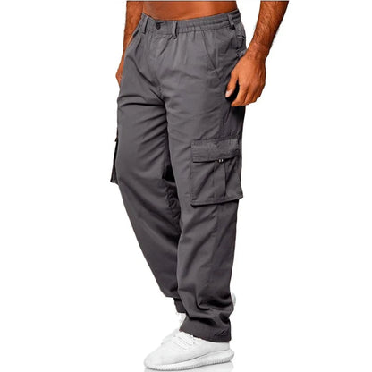 Men's Outdoor Work Elastic Casual Pants Flexible Multi Pocket Work Pants Men's Fashionable Versatile Casual Pants
